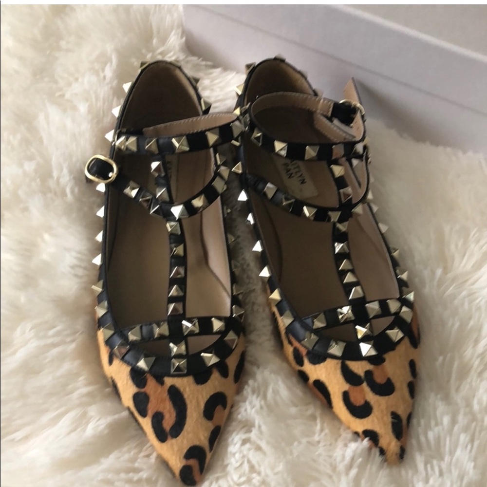 Kaitlyn Pan - Leopard, Rockstud flats